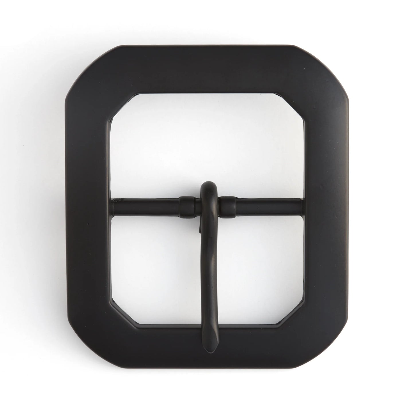 Classic Green Leather Belt with Black Buckle